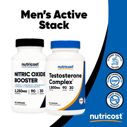 Nitric Oxide Booster & Testosterone Booster Bundle